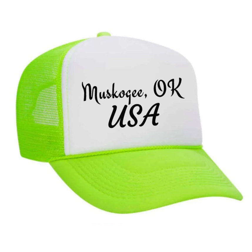 Muskogee, OK USA Trucker Hat