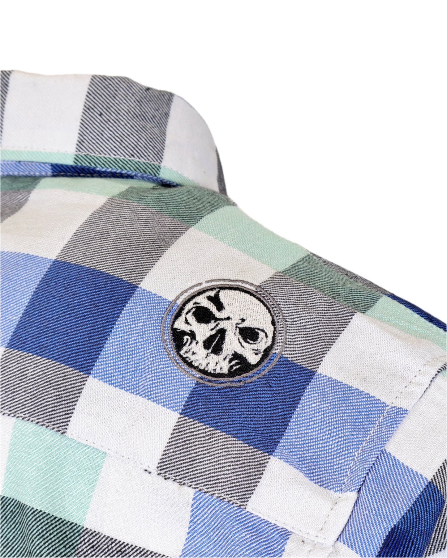 The "Sea Breeze" Flannel (Hidden Snap Collars)