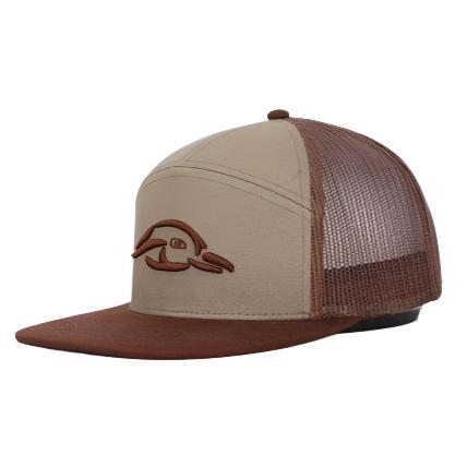 AF Waterfowl 3D Puff Logo 7 Panel Khaki - Rust Brown