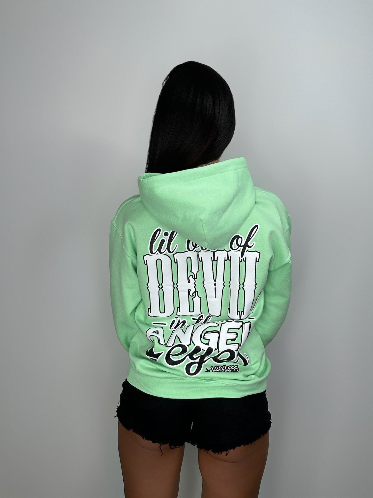 Lil Bit Of Devil in these Angel Eyes Hoodie