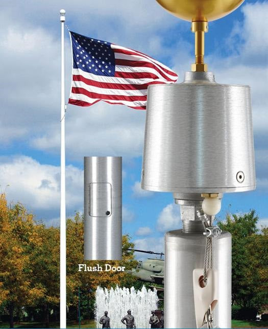 Aluminum Flagpole - Internal Cable Winch - Heavy Duty, Lifetime Warranty - Made in USA