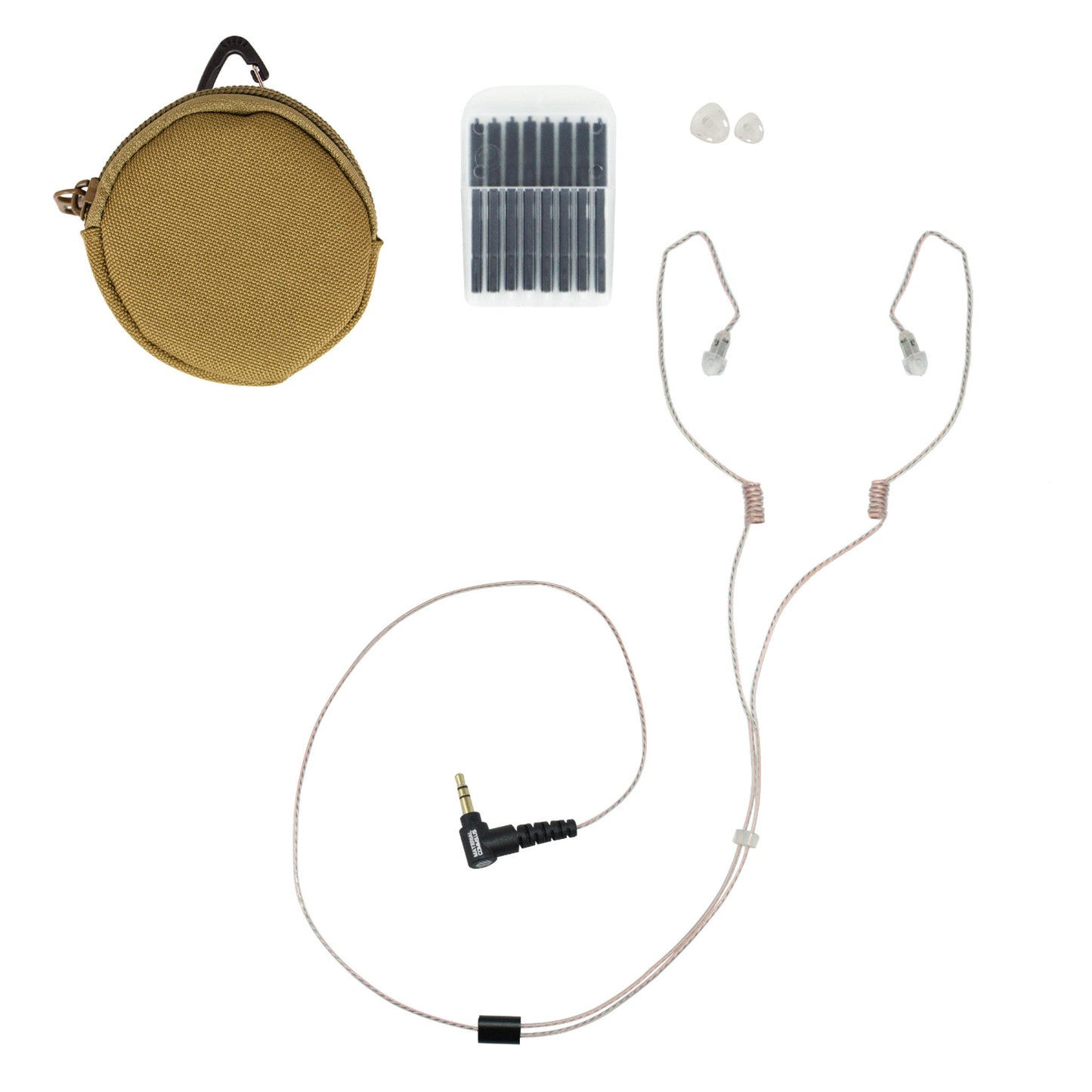 Invisible Series: The Ultimate Discrete Monitor Only IFB Dual Earpiece- 48 Inch Cable w/ 3.5mm(mini plug) Anchor/Broadcaster Earset