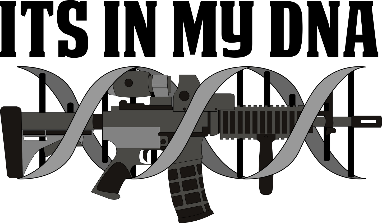 AR15 Owners Essential: 'It's In My DNA' Rifle Sticker - 4 Inches