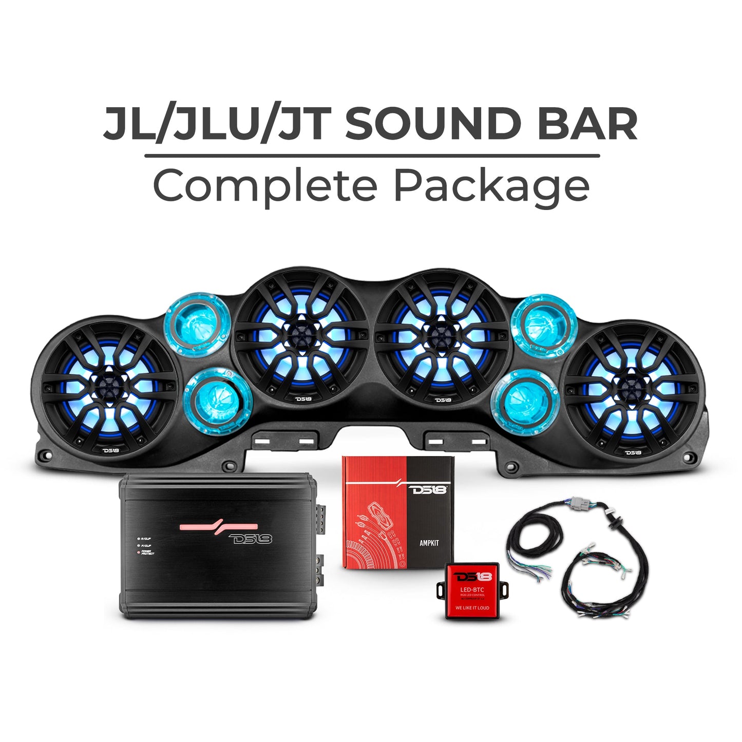 Jeep JL/JT 2018–2023 Overhead Sound Bar Package