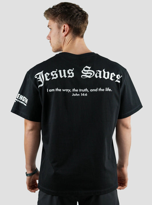Jesus Saves Oversized Tee