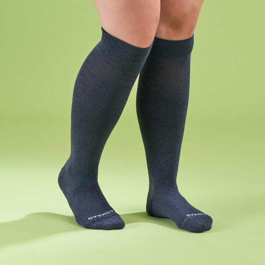 Knee-High Compression Socks – Solid Charcoal