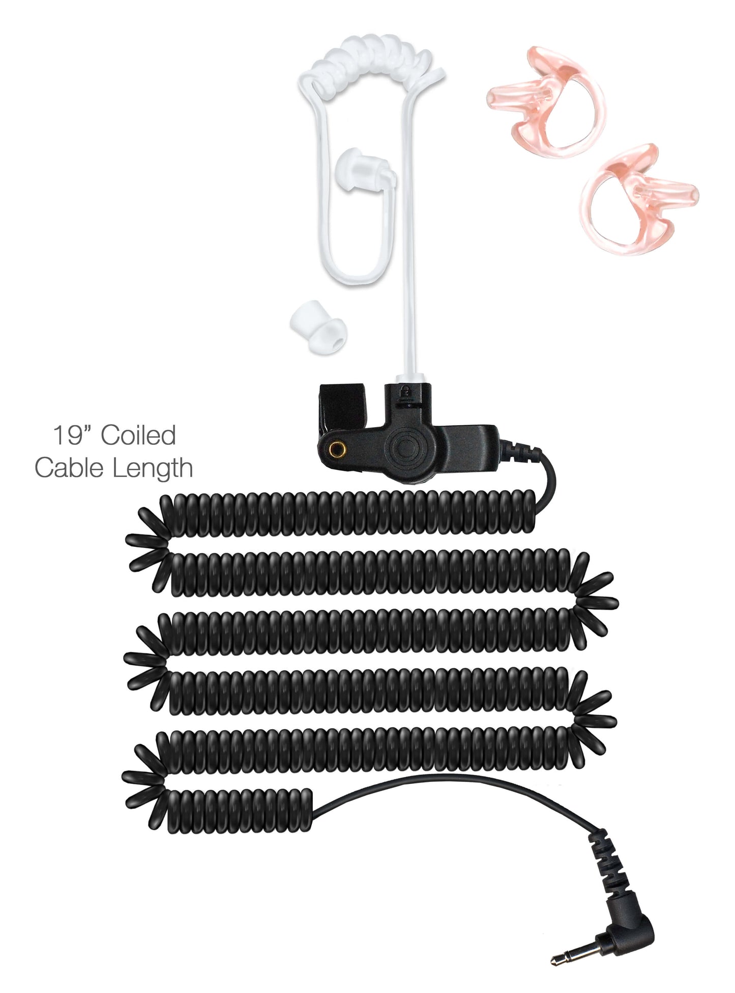 2.5mm Listen Only, Long Cable, Radio Earpiece - Kenwood, Connects To Radio 2.5mm Plug