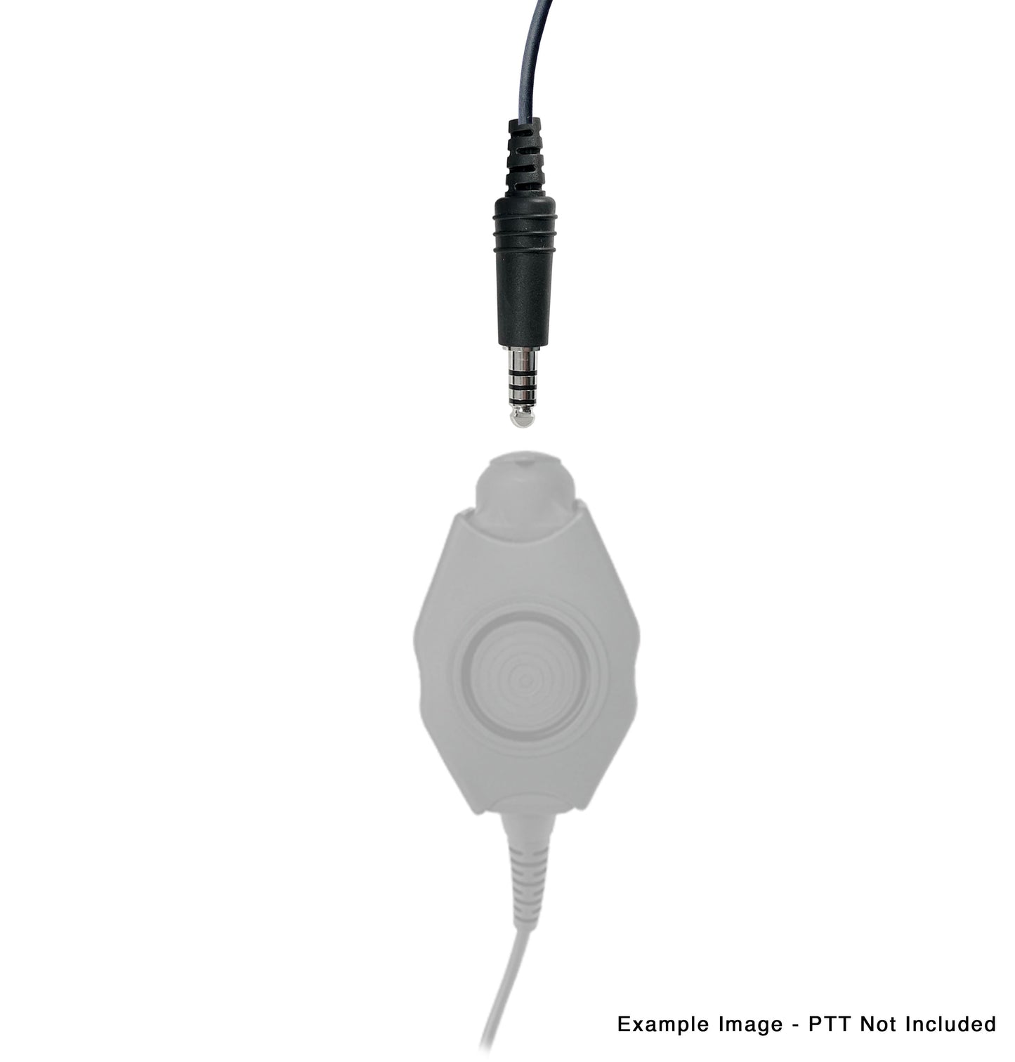 NATO TP-120 Listen Only Radio Earpiece Clear Tube - Connects to Tactical Push To Talk(PTT)