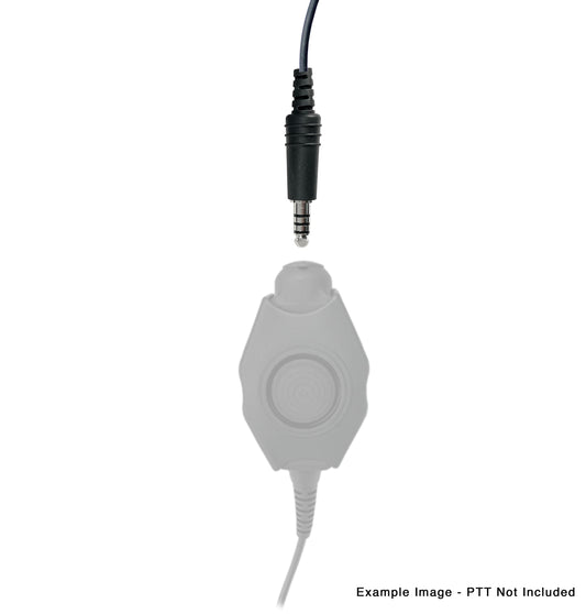 NATO TP-120 Listen Only Radio Earpiece Clear Tube - Connects to Tactical Push To Talk(PTT)