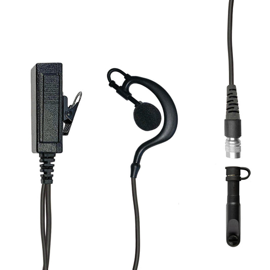 Mic & Ear Hook Earpiece Radio Kit - Quick Disconnect (Hirose) Harris/Tait TP3000/7110/7100/8000/9000 Series