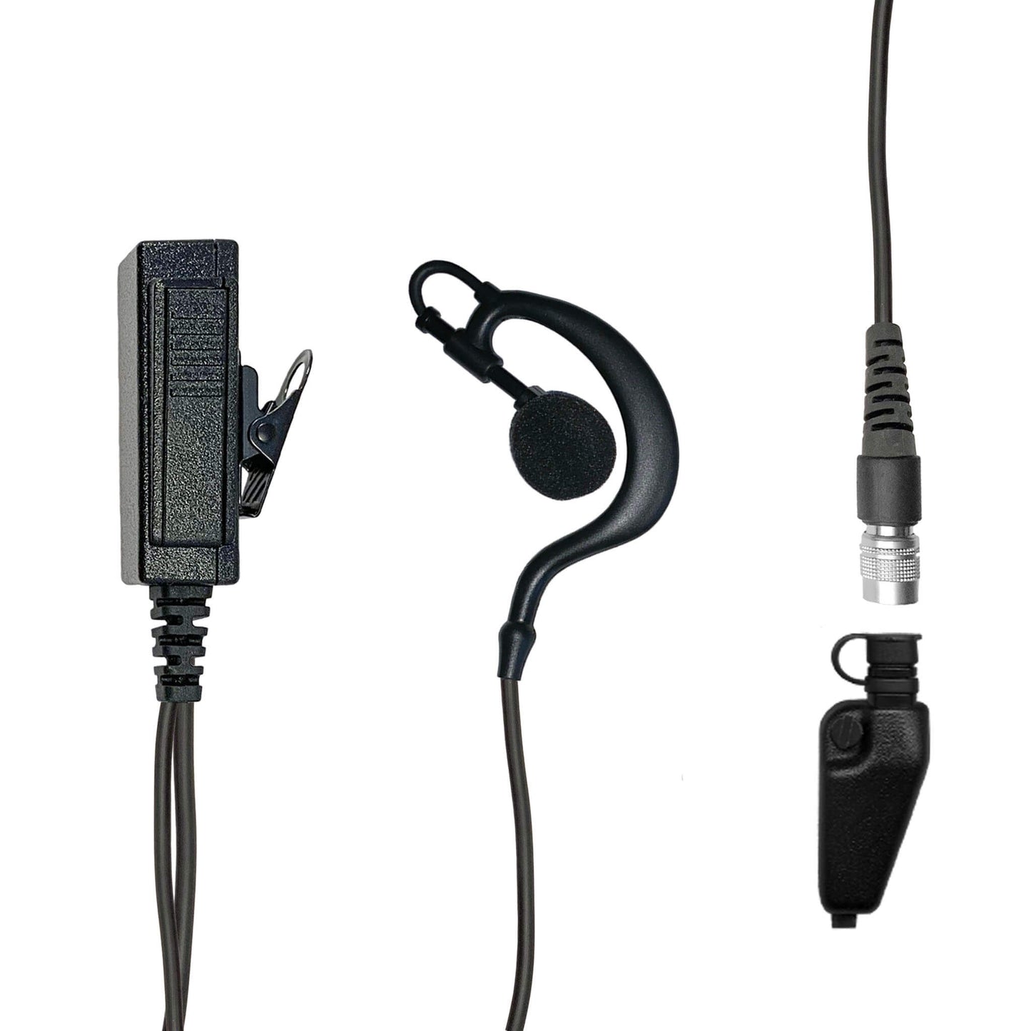 Mic & Ear Hook Earpiece Radio Kit - Quick Disconnect (Hirose) EF Johnson VP5000 VP6000 VP8000 Series