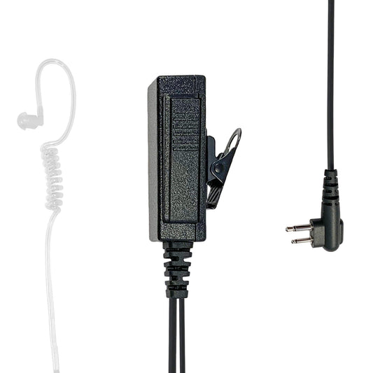 Mic & Earpiece Radio Kit- 2 Pin Motorola HYT Tekk BearCom Blackbox & More