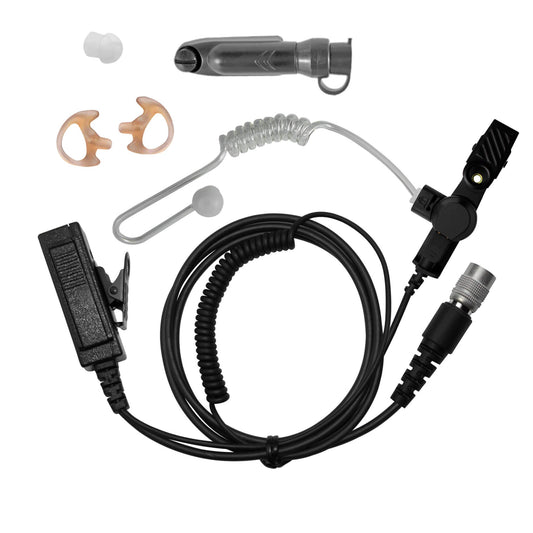 Mic & Earpiece Radio Kit - Quick Disconnect (Hirose) Motorola/Retevis/Ailunce: EX500/560/XLS, EX600/600/XLS, GL2000, GP328/338/PLUS, RT Series, HD1, HD2, Siyata, Simoco & More