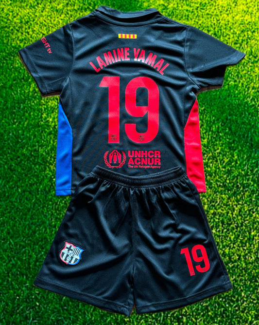 Lamine Yamal Black Barcelona Soccer Jersey Kids Toddler & Youth Sizes