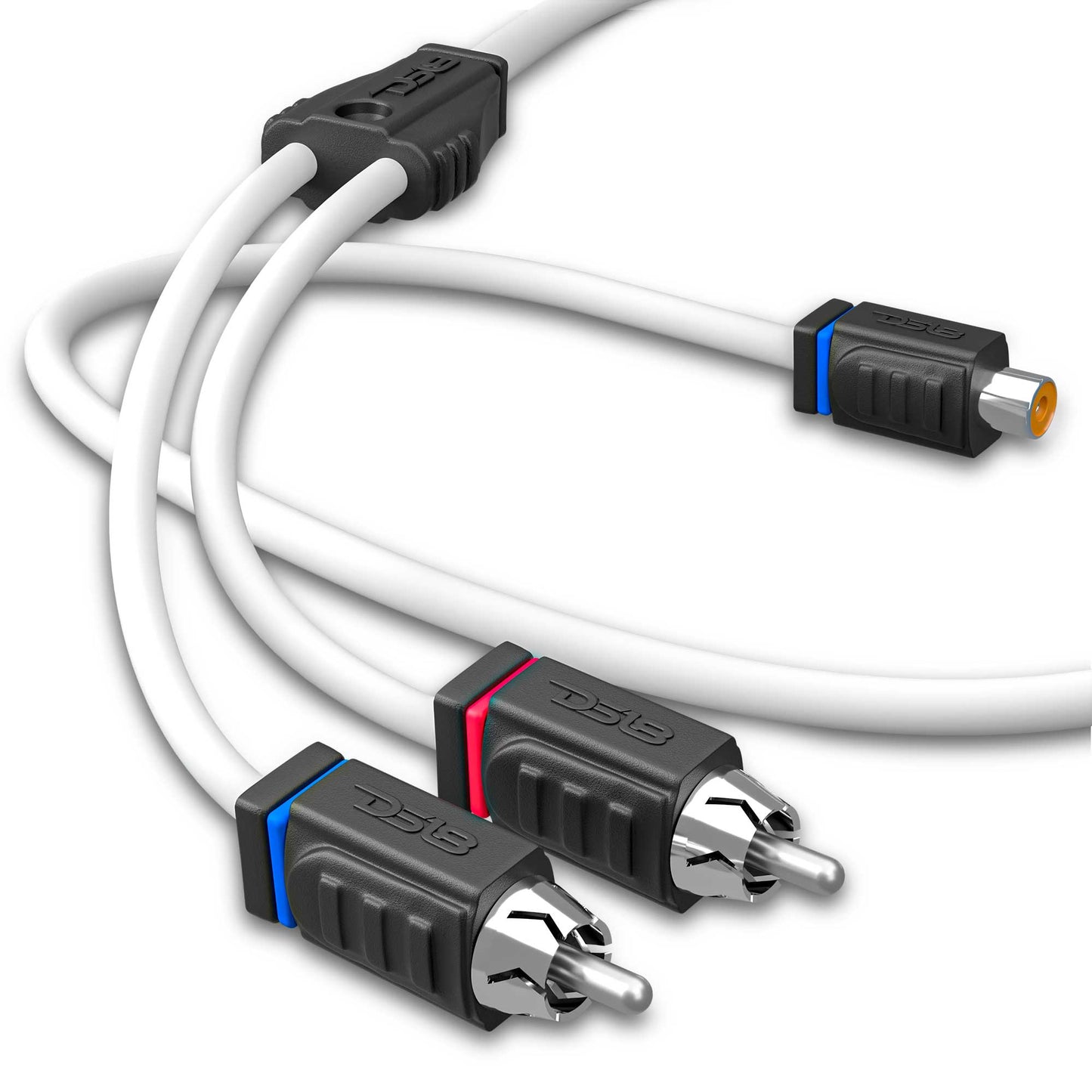 RCA Marine Grade Tinned 100% Copper OFC Y Connector 1 FEMALE to 2 MALE - WHITE