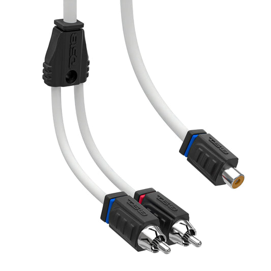 RCA Marine Grade Tinned 100% Copper OFC Y Connector 1 FEMALE to 2 MALE - WHITE