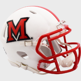 Miami of Ohio Redhawks NCAA Mini Speed Football Helmet Matte White - NCAA