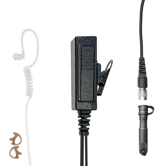 Mic & Earpiece Radio Kit - Quick Disconnect (Hirose) Hytera PD-6xx, HP6 & HP7 Series, X1e, X1p, Z1p & More