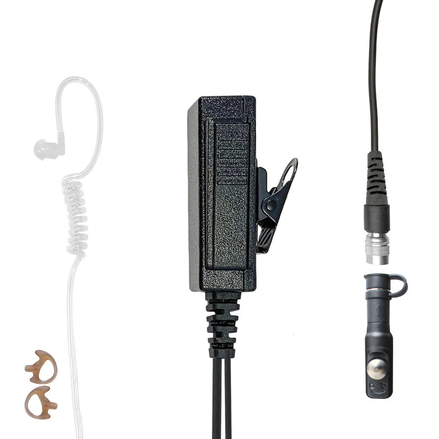 Mic & Earpiece Radio Kit - Quick Disconnect (Hirose) Harris(L3Harris) HDP150, HDP100 Momentum & More