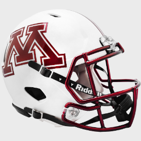 Minnesota Golden Gophers NCAA Mini Speed Football Helmet Chrome Decal - NCAA