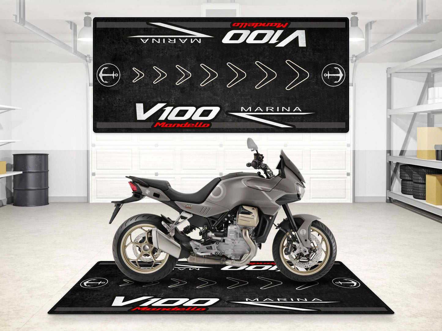 MPM Motorcycle Mat for Moto Guzzi V100 Mandello Marina - MM7204