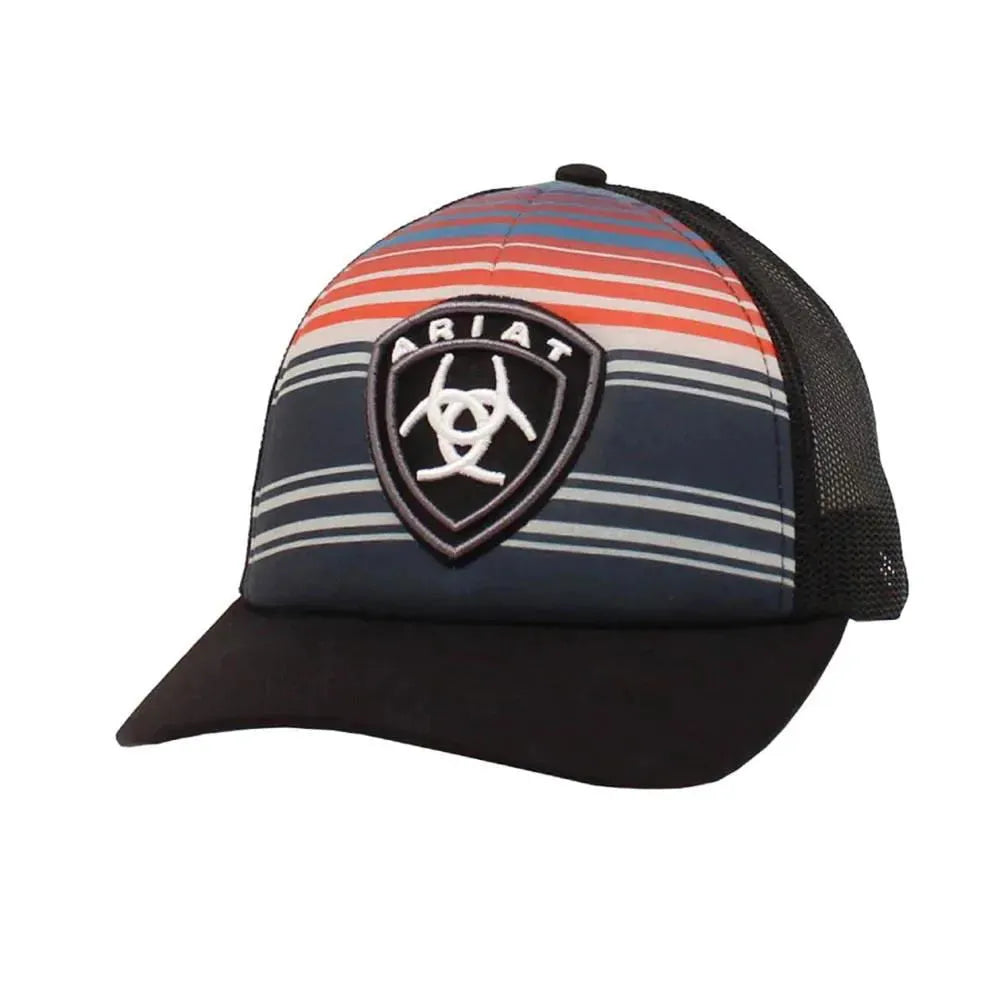 ARIAT Horizontal Stripes (Black/Multi) - Trucker Cap (Closeout)