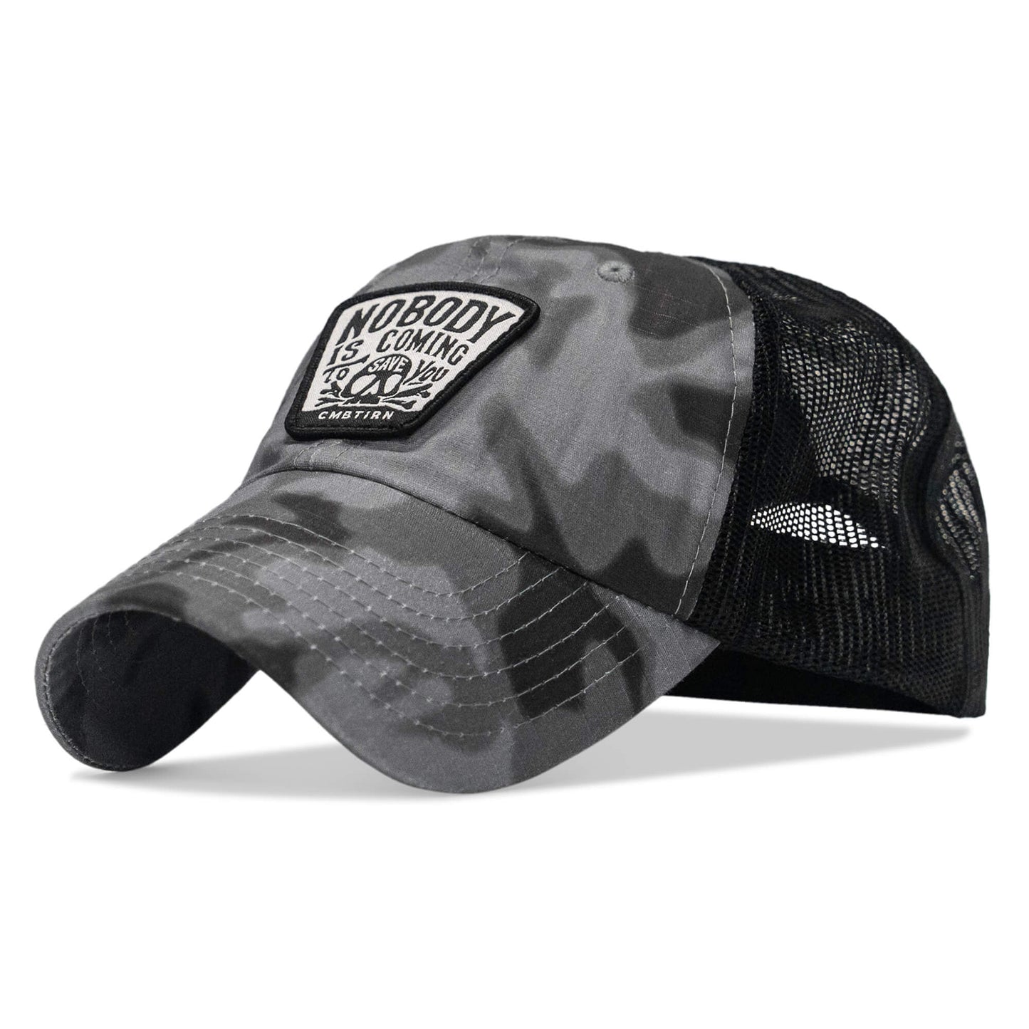 Nobody Is Coming To Save You Skull Patch Ripstop Snapback