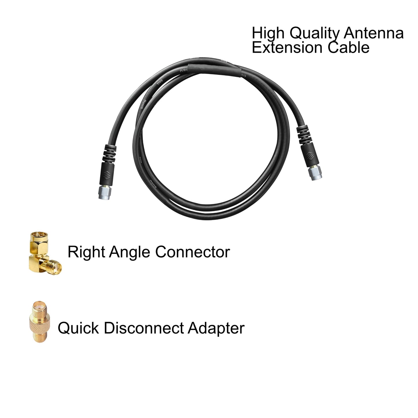 Practical Antenna Relocation Kit(No Antenna Pouch) - Compatible With AnyTone, Kenwood, Motorola, Retevis, Ailunce, Wouxun, Yaesu, Rugged Radios & Baofeng Radios