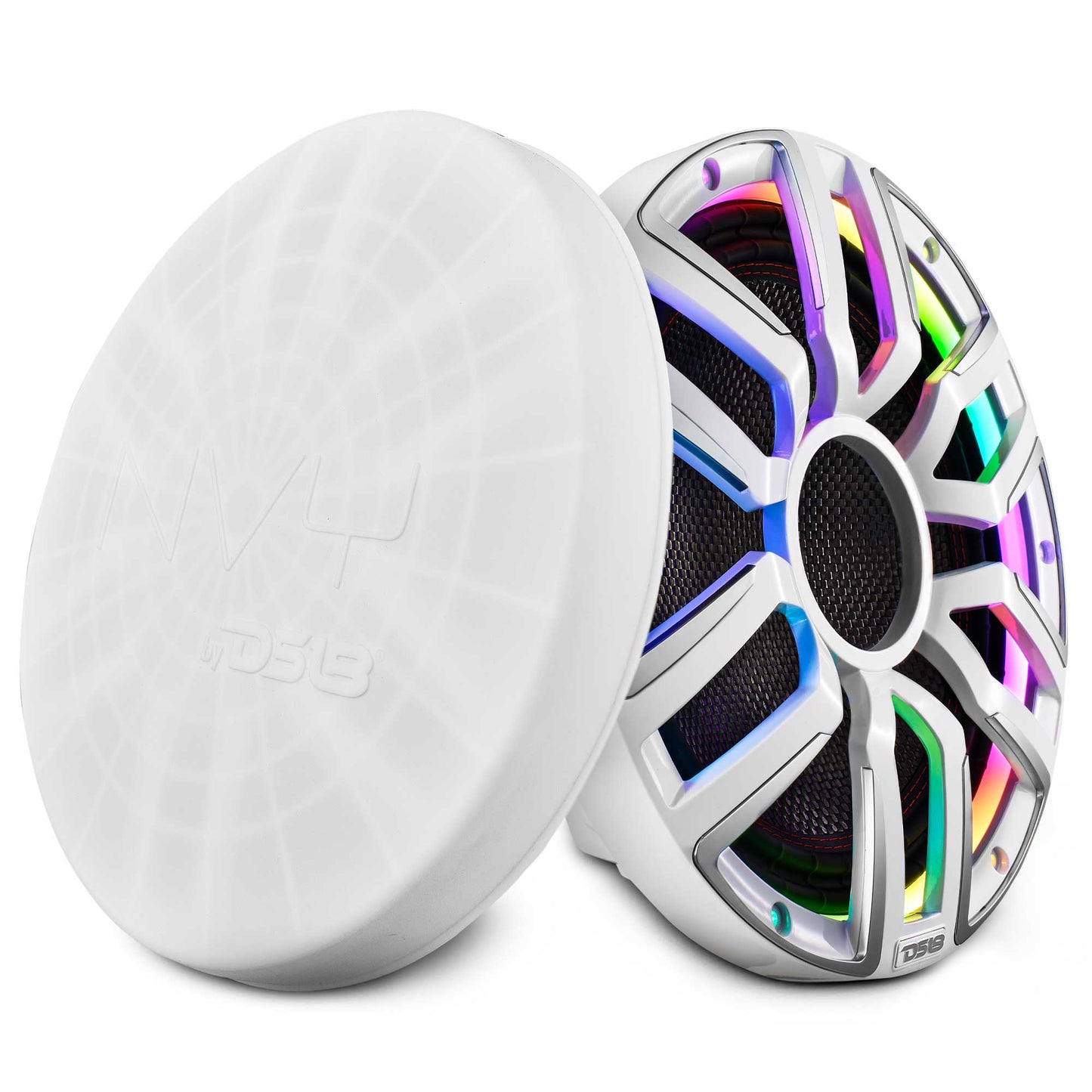 12" Neodymium Marine & Powersport Subwoofer with Digital LED Lights and Carbon Fiber Cone | 800W RMS 4-Ohm