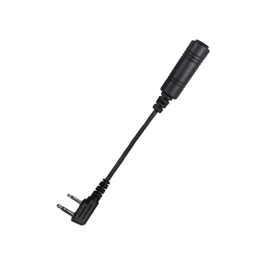 Radio Connector Cable for Tactical Headset: NATO/Military Wiring, OTTO, Helicopter - All Kenwood TK & NEXEDGE (NX) 2-Pin, Baofeng, BTECH, Rugged Radios, Diga-Talk, TYT, AnyTone, Alinco, Relm/BK Radio, Quansheng, Wouxon, Retevis