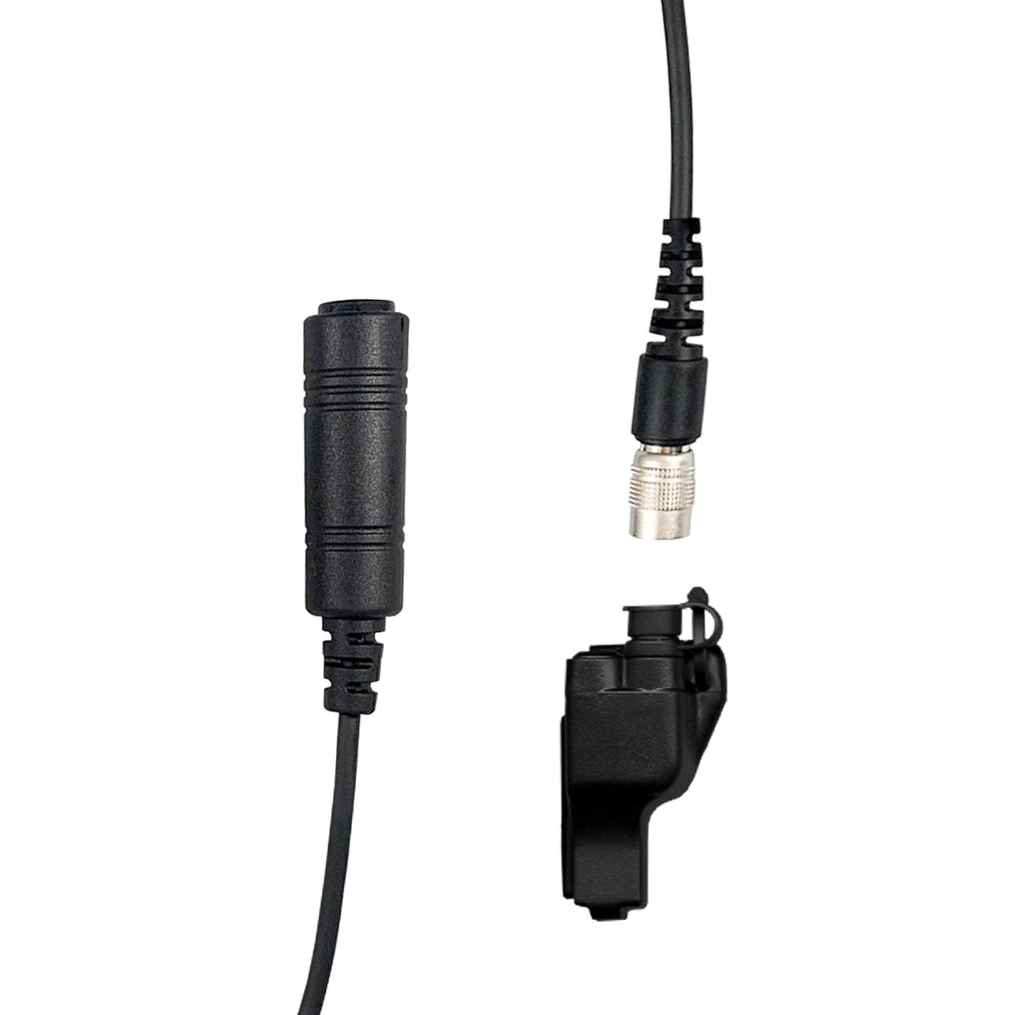 Tactical Radio Connector Cable & Push To Talk Adapter for Headset: US/Civilian Wiring, Select ComTac III Models and Select Helicopter Headsets - EF Johnson: All 51, 5000, 5100, 7700, 8100 Series, Ascend, Kenwood VP400, VP600, VP900 & More