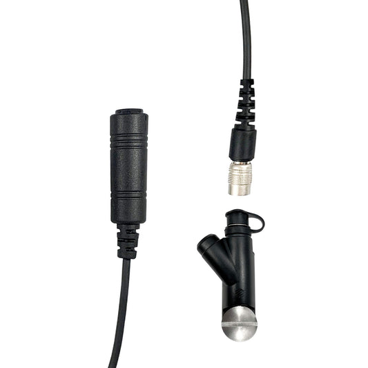 Tactical Radio Connector Cable & Push To Talk Adapter for Headset: US/Civilian Wiring, Select ComTac III Models and Select Helicopter Headsets - Harris: XL-150/P, XG-100/P, XL-185/P/Pi, XL-200/P/Pi, XL-400