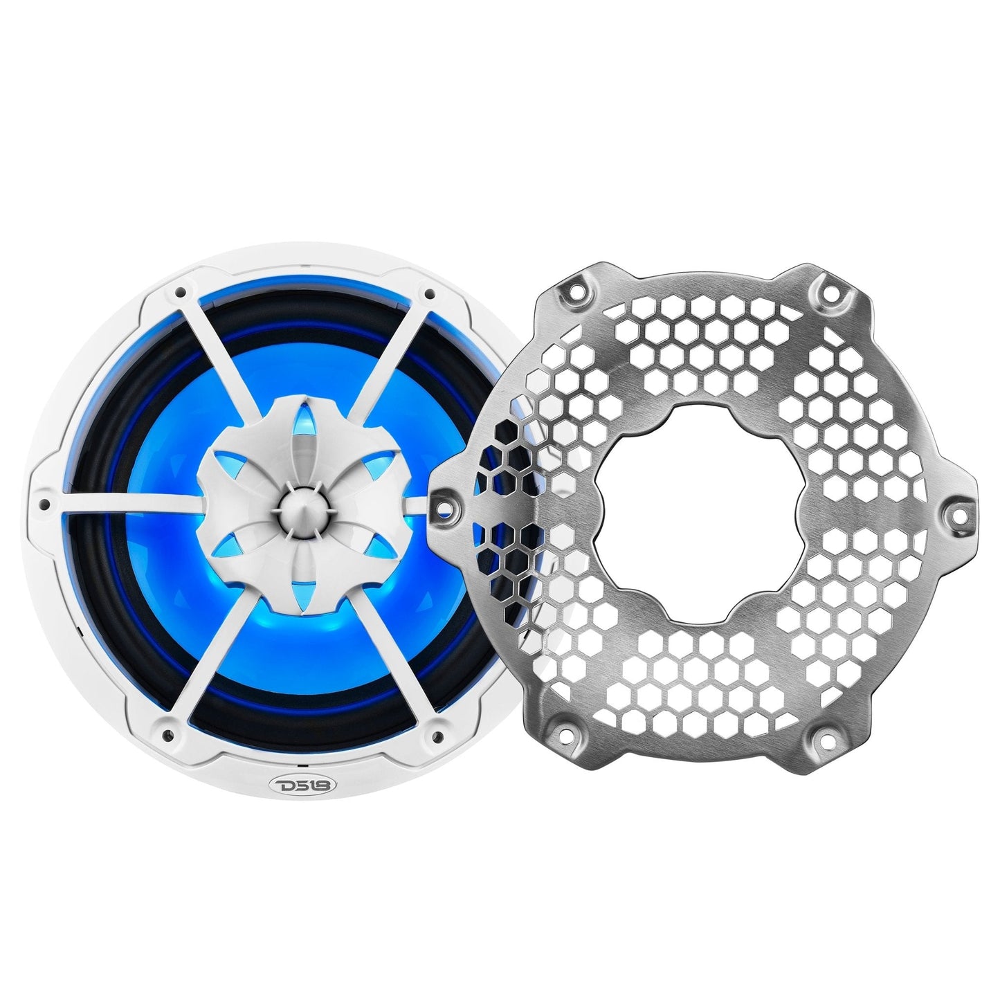 NXL 10" 2-Way Coaxial Marine Speaker with RGB LED Lights 200 Watts Rms 4-Ohm