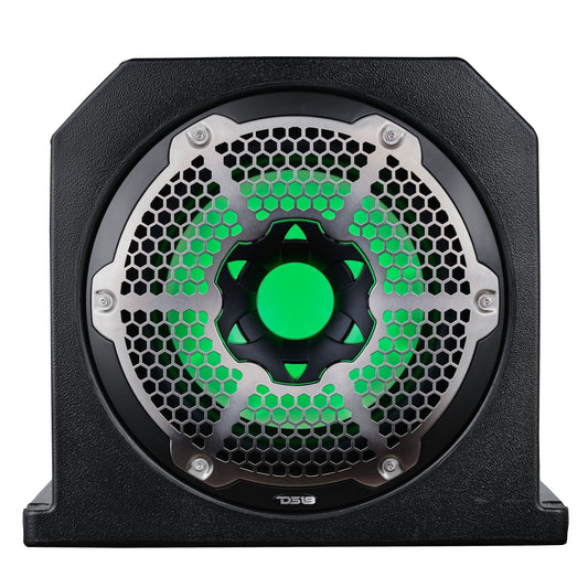 Dual 10" Marine Subwoofer Enclosure with 10" Passive Radiator and LED RGB Lights 350 Watts Rms 4-Ohm (NXL-10SUB Included)