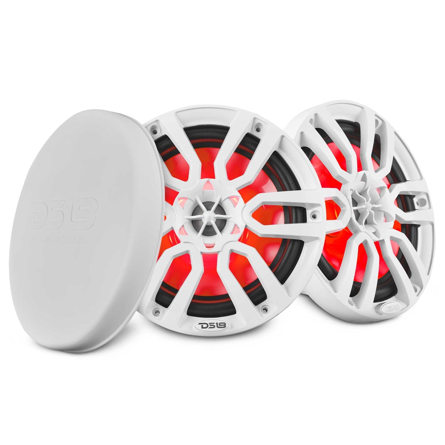 NXL 8" 2-Way Coaxial Marine Speaker with LED RGB Lights | 125W RMS 4-Ohm
