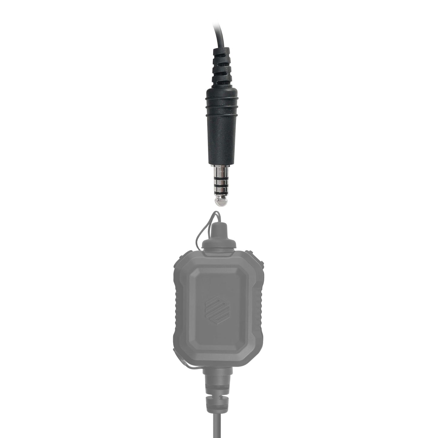 Tactical Mic / Dual Ear Invisible Tubeless Earpiece / TP-120/U174 Connector Kit - NATO Wired, No PTT Adapter