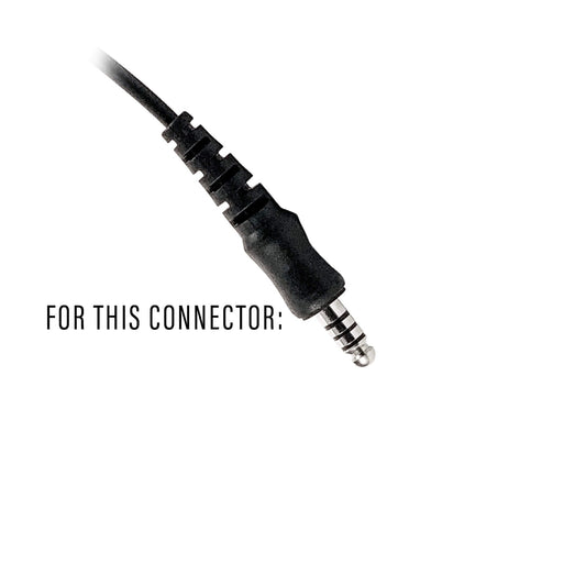 Tactical Radio Connector Cable & Push To Talk Adapter for Headset: US/Civilian Wiring, Select ComTac III Models and Select Helicopter Headsets - Harris: XL-150/P, XG-100/P, XL-185/P/Pi, XL-200/P/Pi, XL-400