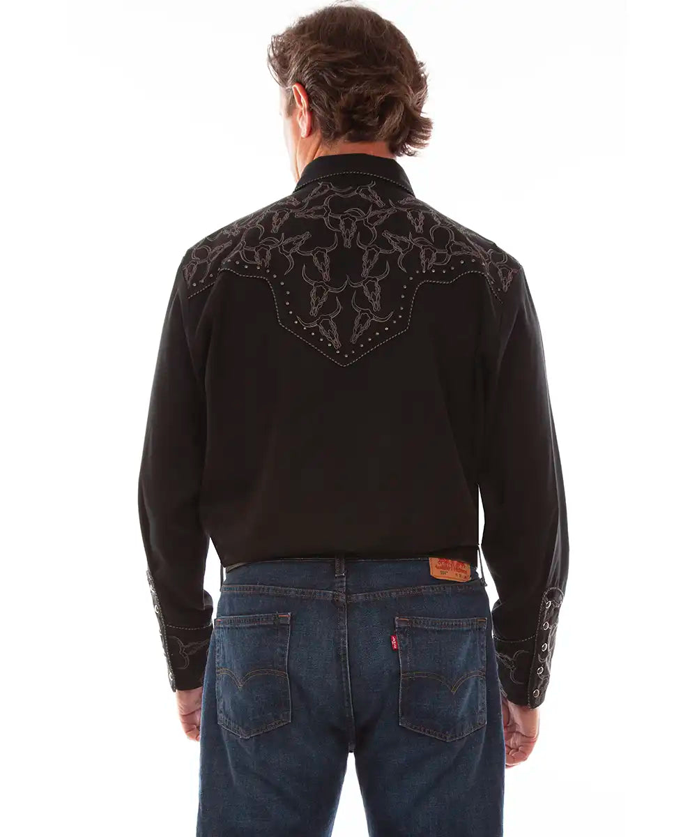 Scully Blackhorn Legend - Embroidered Men's Western Shirt