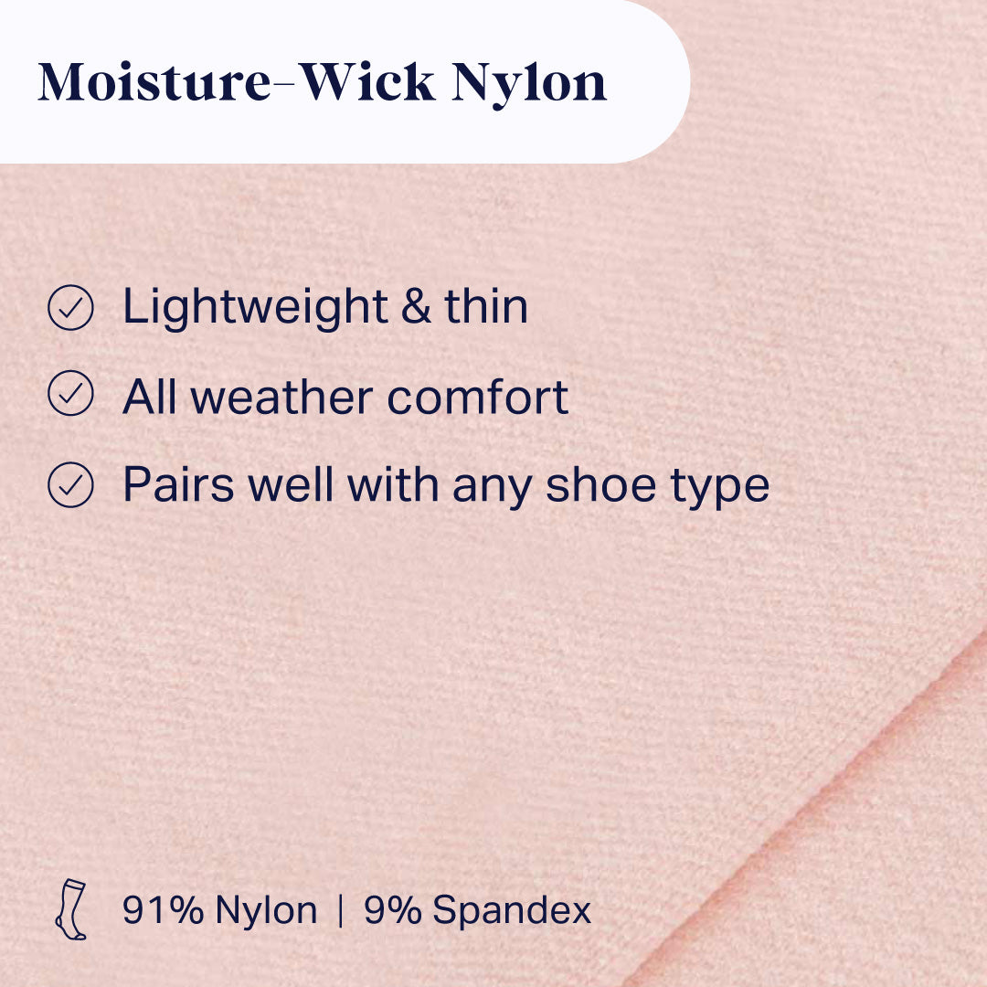 Knee-High Compression Socks – 3 Pack Solids Black/Rose/White