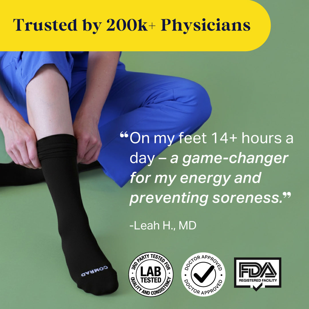 Knee-High Compression Socks – Solid White