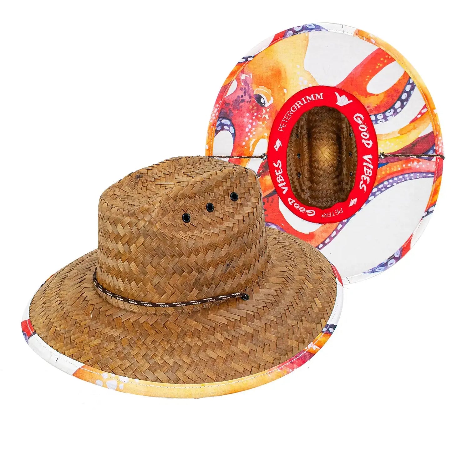 Peter Grimm Octopus Jr - Children's Straw Lifeguard Hat