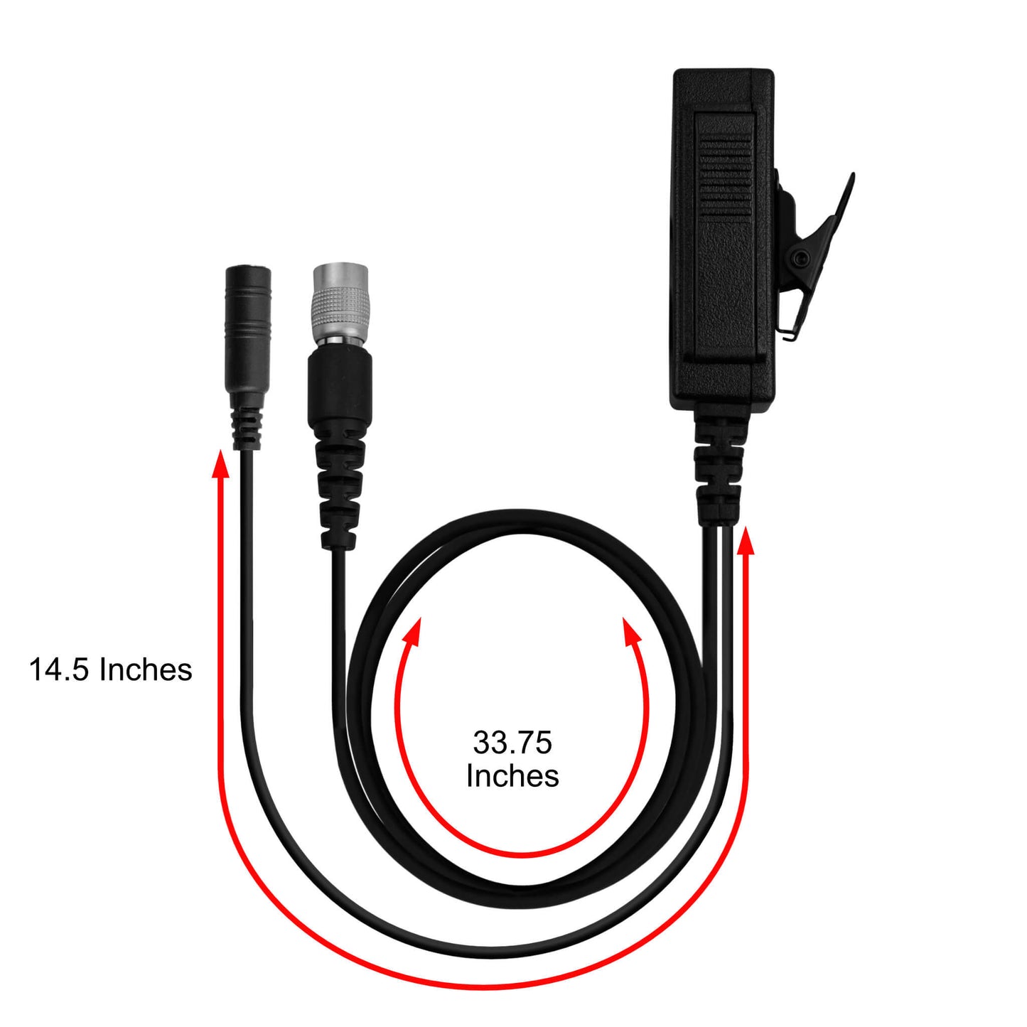 Patrol Mic & Invisible Series Tubeless Earpiece Complete Tactical Kit w/ Quick Disconnect (Hirose) - Harris: XL-150/P, XG-100/P, XL-185/P/Pi, XL-200/P/Pi, XL-400