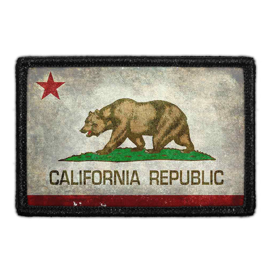 California State Flag - Color - Distressed - Removable Patch