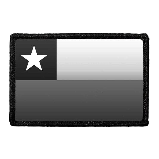 Chile Flag - Black and White - Removable Patch