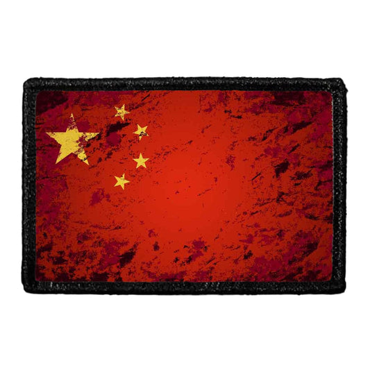 China Flag - Color - Distressed - Removable Patch