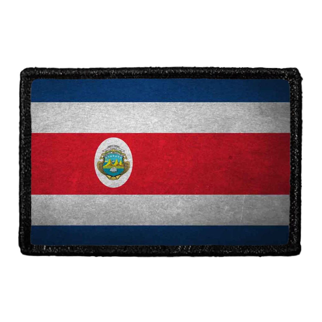 Costa Rica Flag - Color - Distressed - Removable Patch