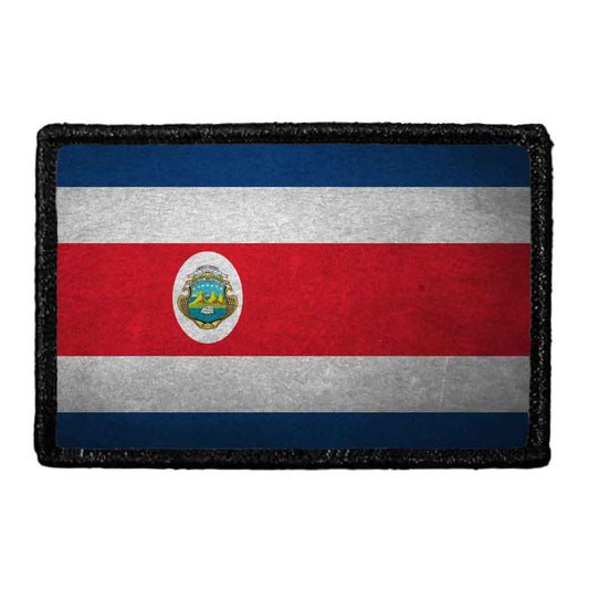 Costa Rica Flag - Color - Distressed - Removable Patch