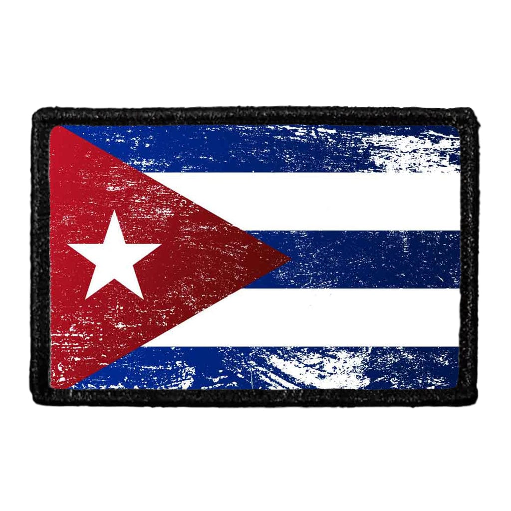 Cuba Flag - Color - Distressed - Removable Patch