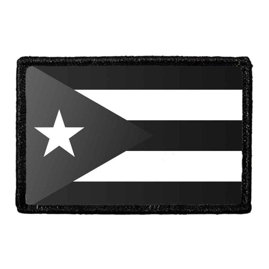 Cuba Flag - Black and White - Removable Patch