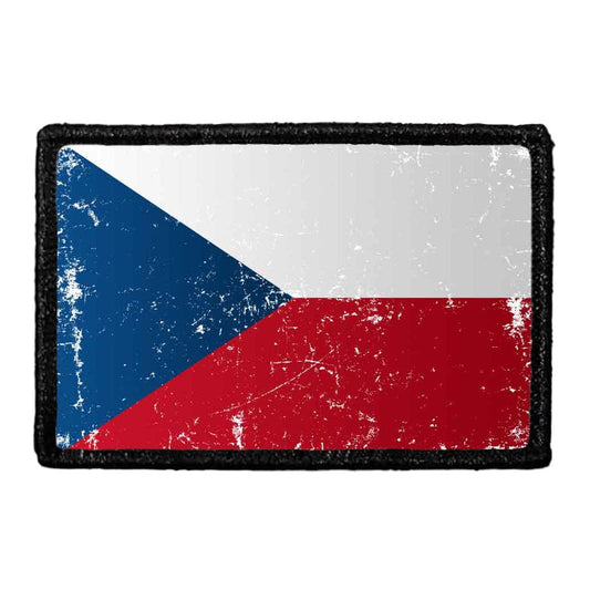 Czech Republic Flag - Color - Distressed - Removable Patch